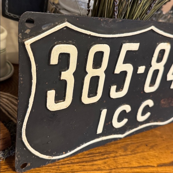 Vintage 1930’s-40’s vintage Interstate Commerce Commission (ICC) truck plate - Picture 2 of 5
